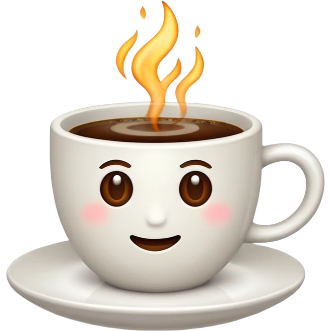 plain Coffee without Saucer, white. emoji
