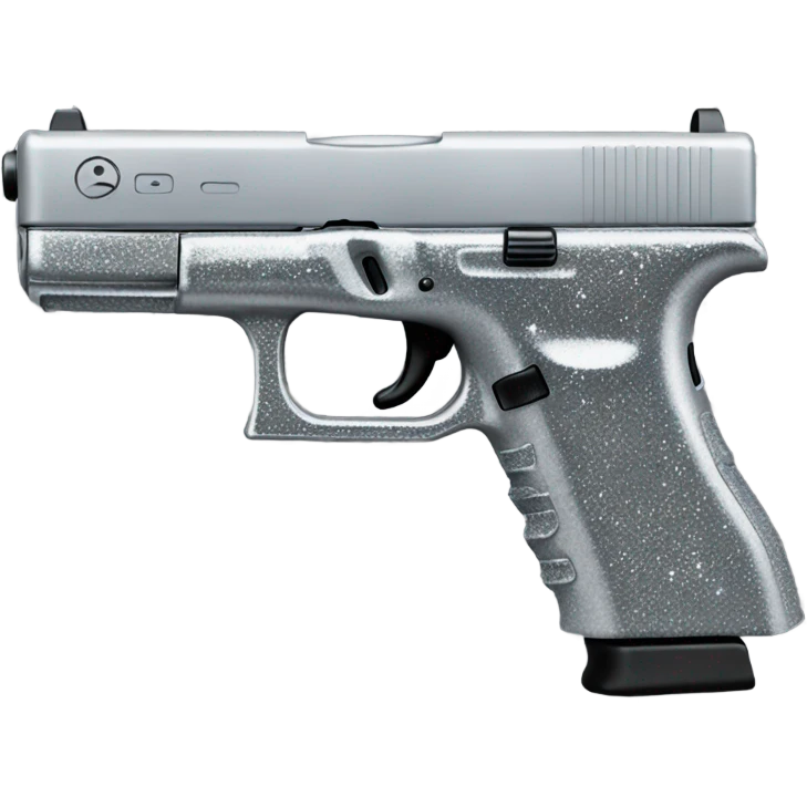grey sparkly glock emoji