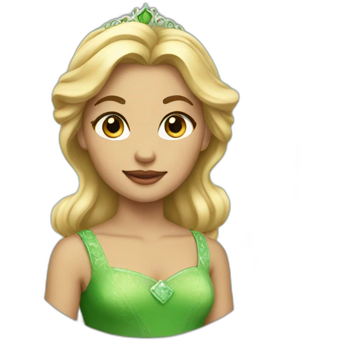 Blonde princess green emoji