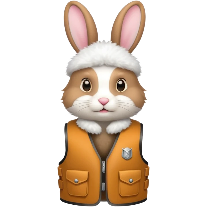 rabbit wearing bullet proof emoji