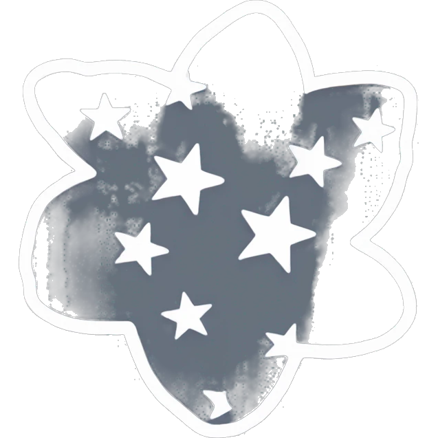Tennessee state shape outline with star on knoxville emoji