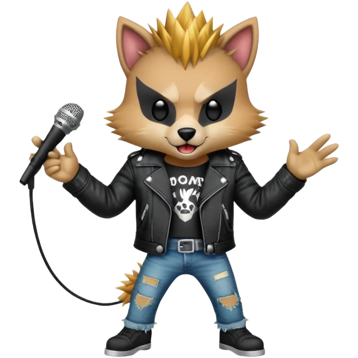 singing punk animal emoji