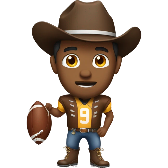 cowboy on football  emoji
