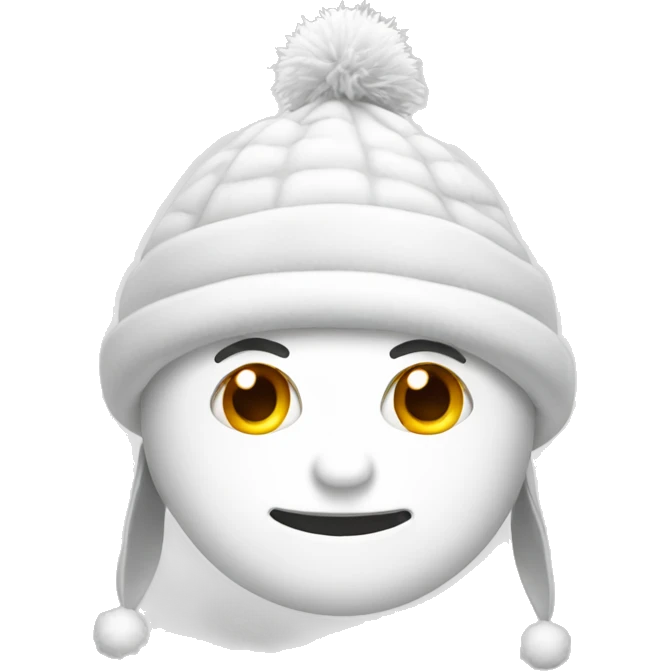 white winter hat emoji