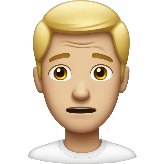 White man crying emoji