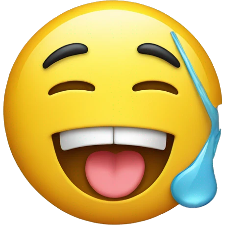 Smiley with crying laughter face emoji