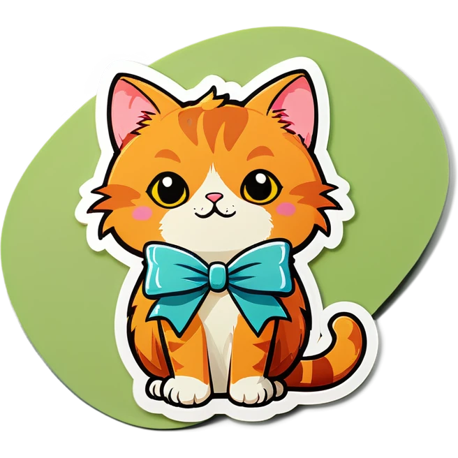 Cat with bow emoji