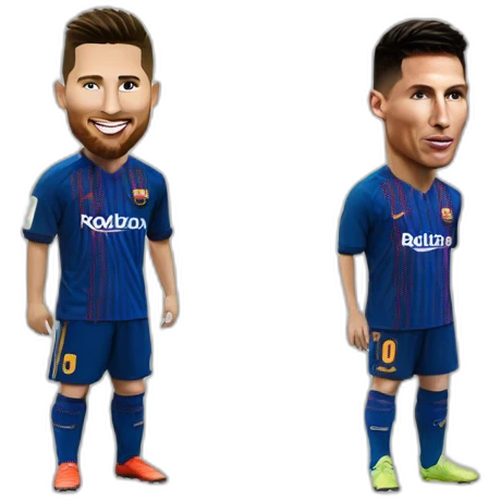 Ronaldo Ronaldo with messi  emoji