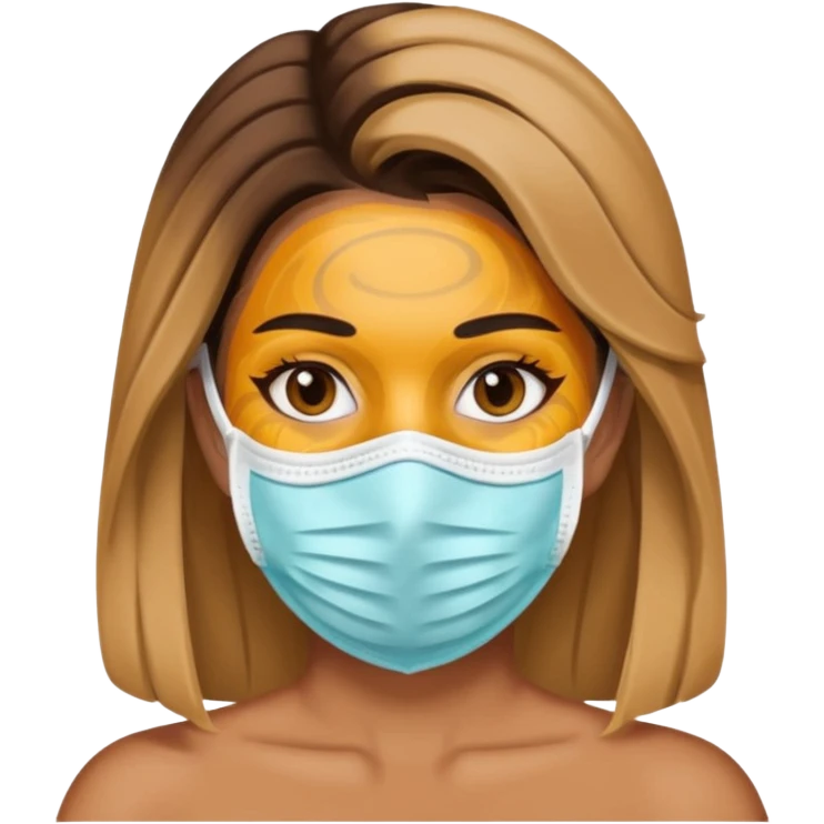 Mujer con mascarilla  emoji