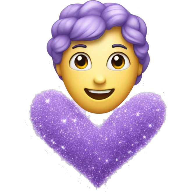 Lavender heart with sparkles  emoji