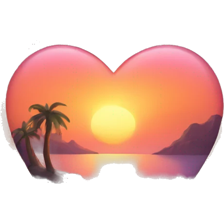 Sunset heart emoji