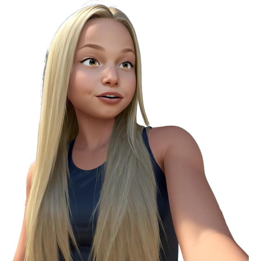 blonde girl with car outdoors emoji