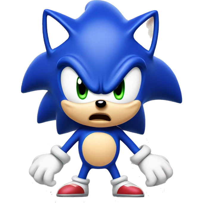 Sonic the hedgehog with full stomach emoji