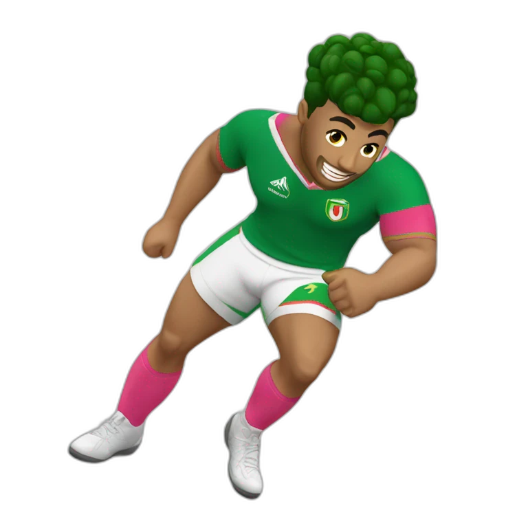 homme avec un maillot de algerie rose emoji