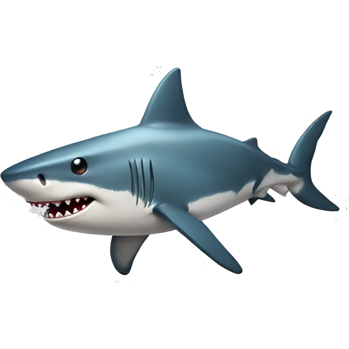 A shark with a birthdayhat emoji
