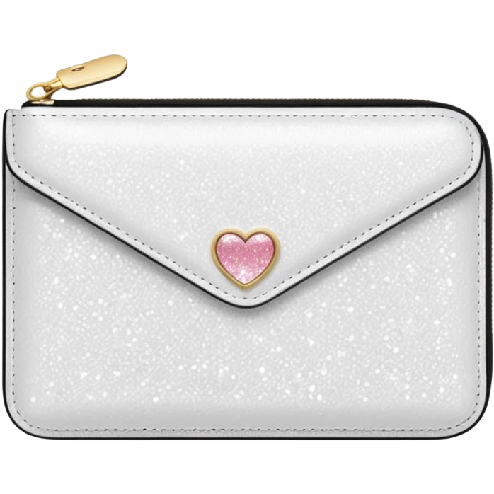 glitter white wallet emoji