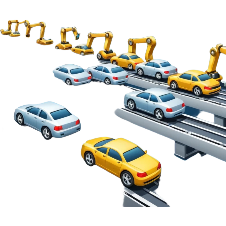 automobile plant with a conveyor emoji