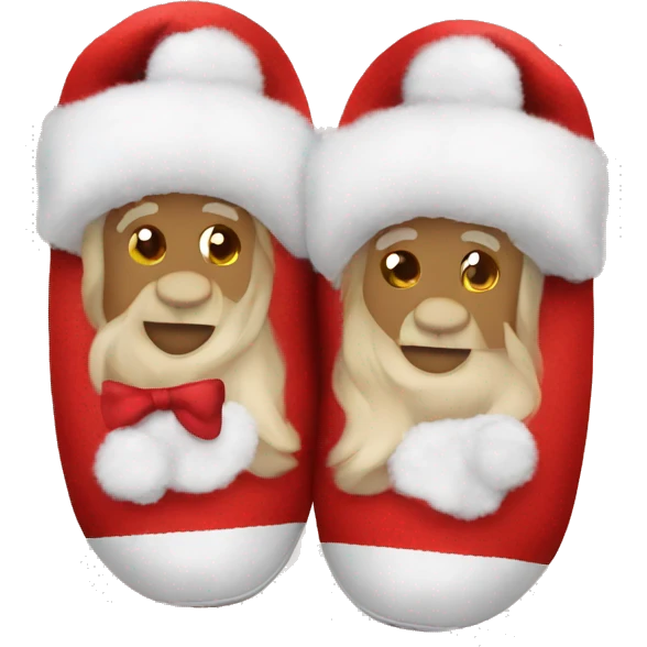 CuteChristmas slippers emoji
