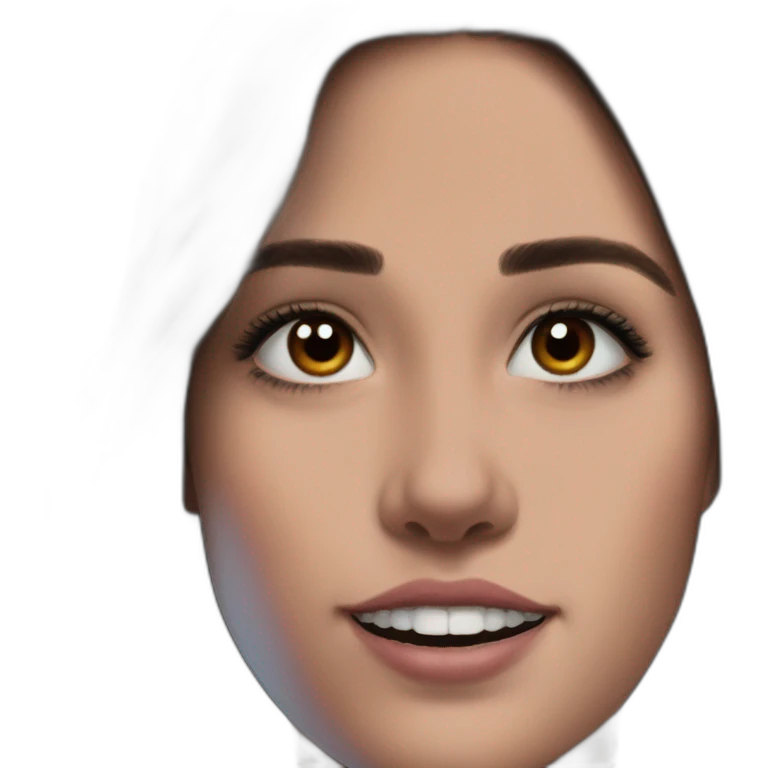 smiling girl with long hair emoji