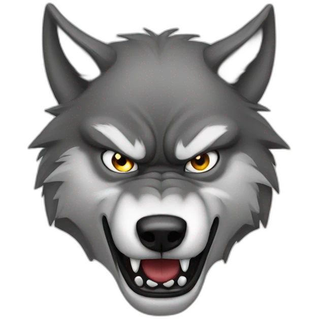 Angry wolf  emoji