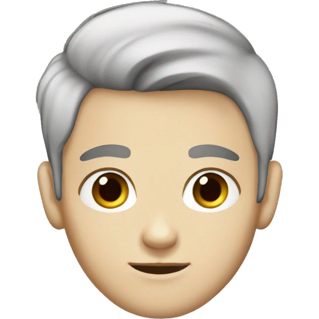 white skin brunette haired teen boy with brown eyes  emoji