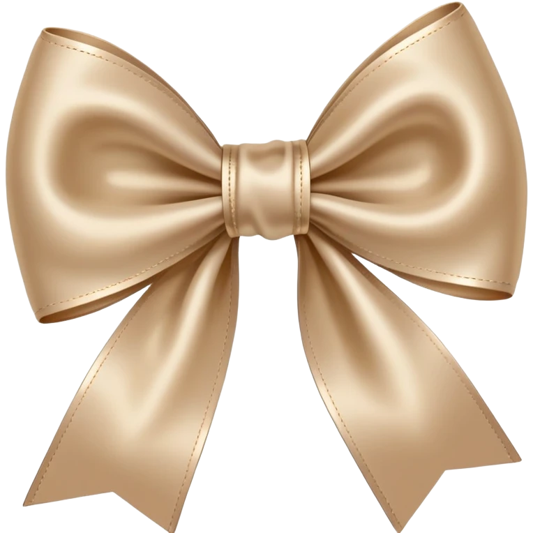 Cute beige bow emoji