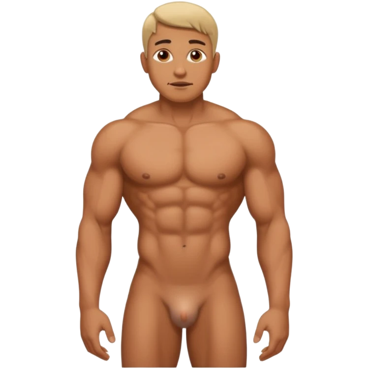 Naked man whit big penis emoji
