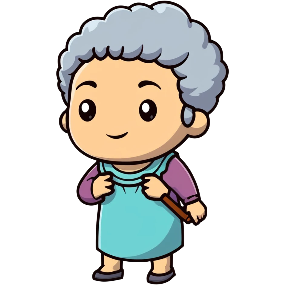 granny character emoji