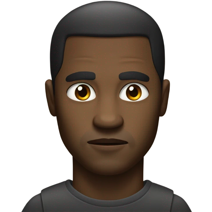 Black guy sticking up the middle finger mad emoji