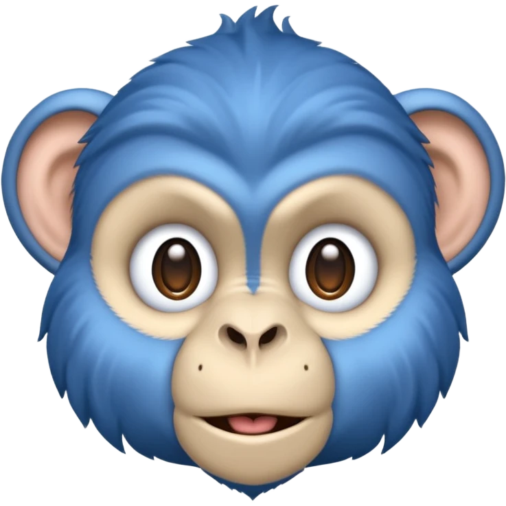 blue monkey face emoji