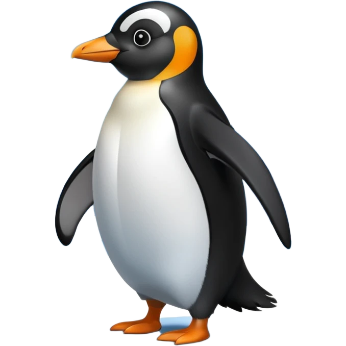penguin walking to icy mountains emoji