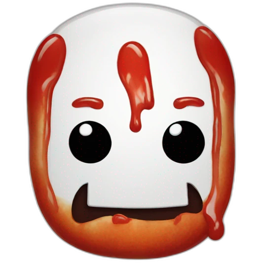 Sans of undertale with ketchup emoji