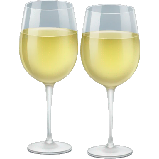 Two glasses of white wine  emoji