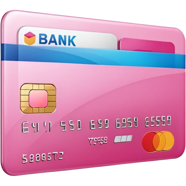mix pink and white bank and credit card emoji