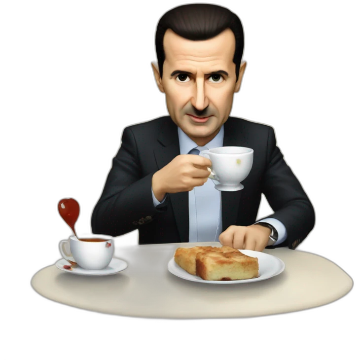 Bashar al-Assad drinks tea emoji