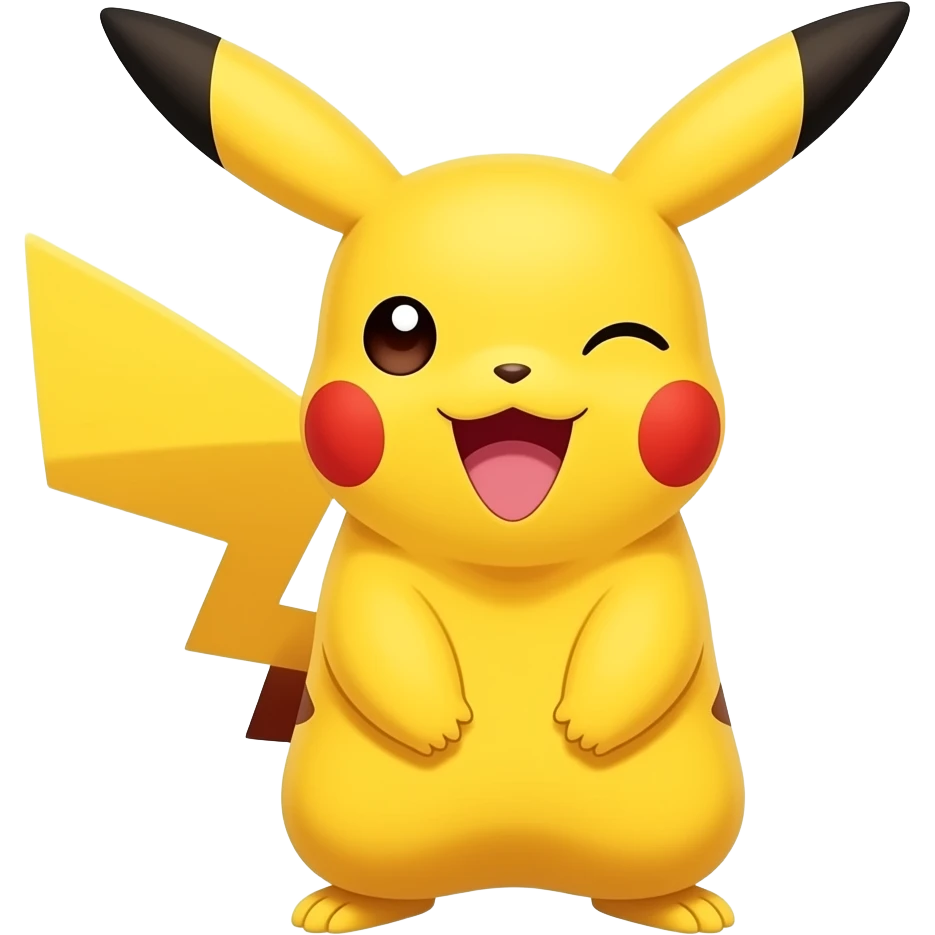 Pikachu laughing emoji