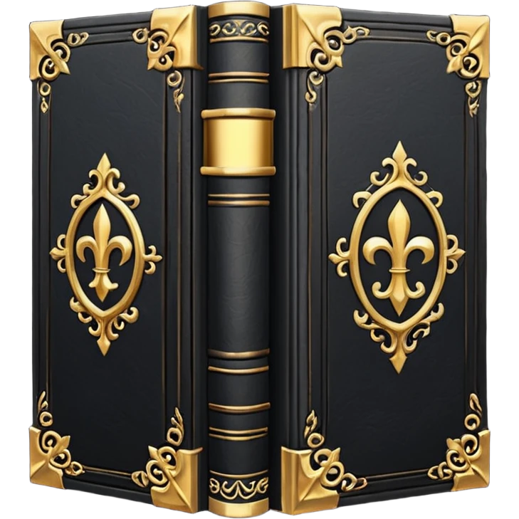 5 black gothic books emoji