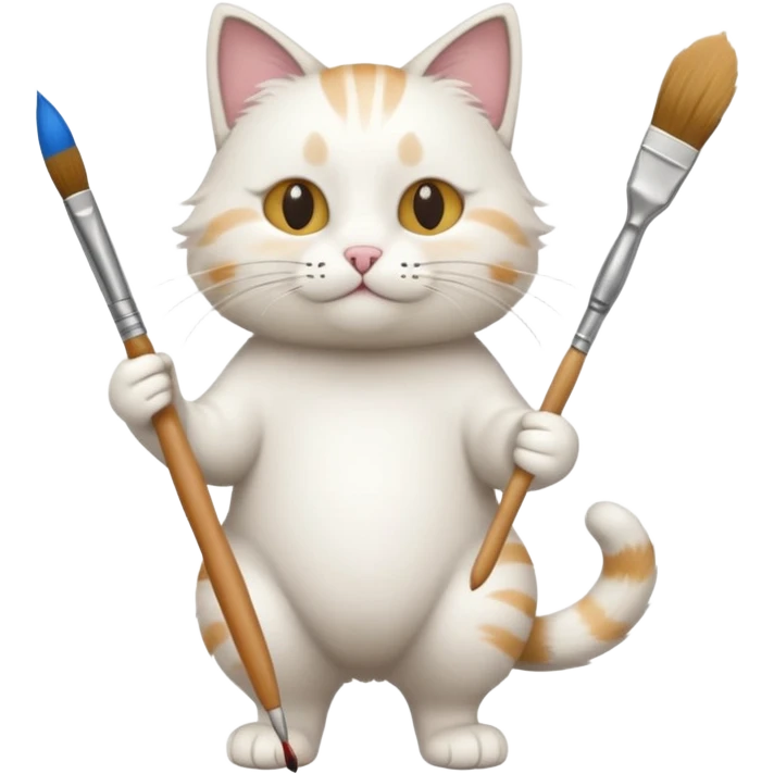 cat Artist, full body emoji