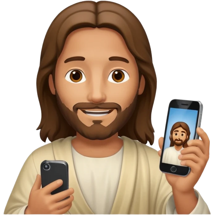 Jésus sur son téléphonesur son téléphone emoji