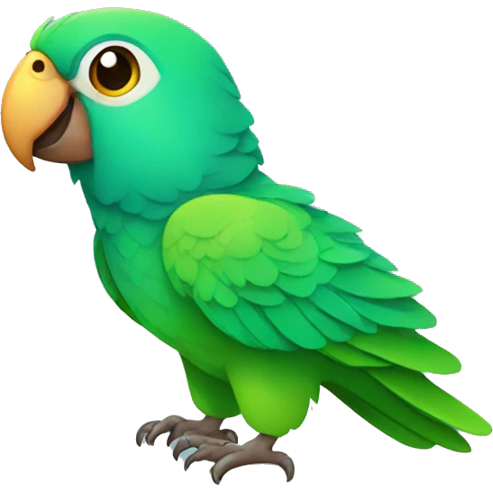 Cute parrot emoji