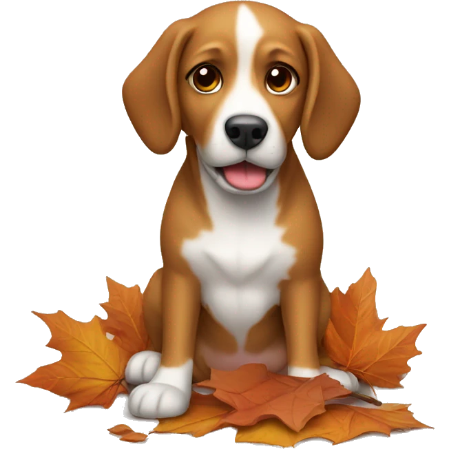 fall dog emoji