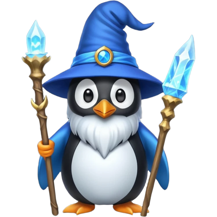 Penguin Wizard emoji