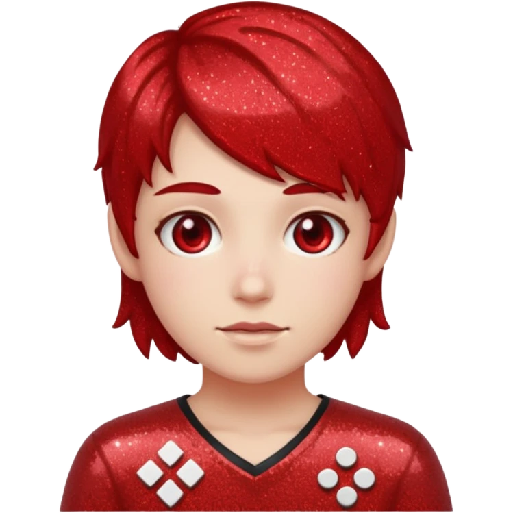 red glitter gamer emoji