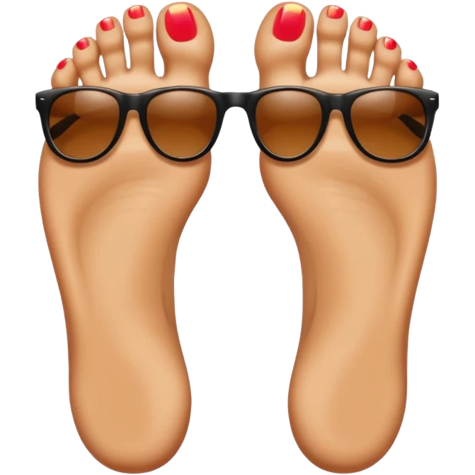 Feet with sunglasses  emoji