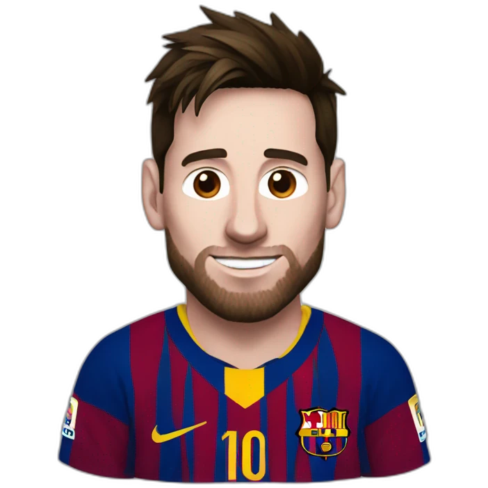 messi with horn emoji