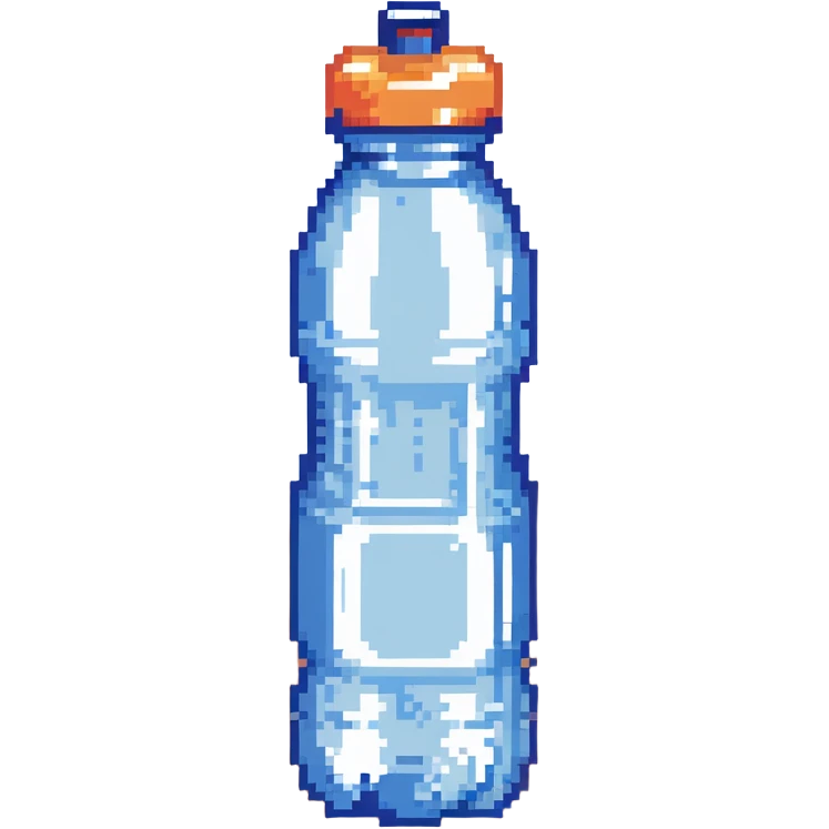 water bottle with blue cap emoji
