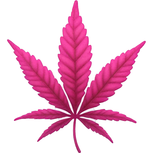 Pink marijuana leaf emoji