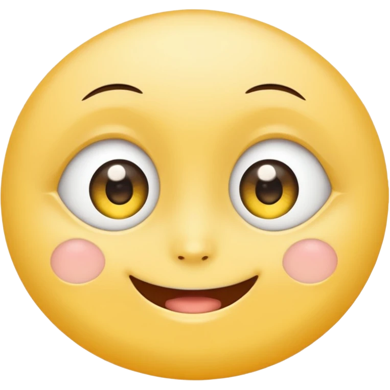 super cute anime eyes classic yellow face cheesy smile emoji