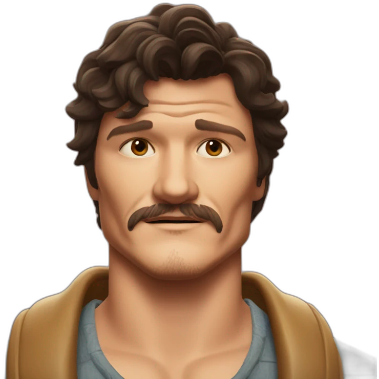 Pedro pascal with heart eyes emoji