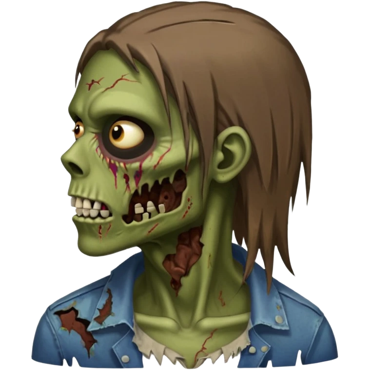 Zumbi moreno com cabelo liso foto de perfil emoji